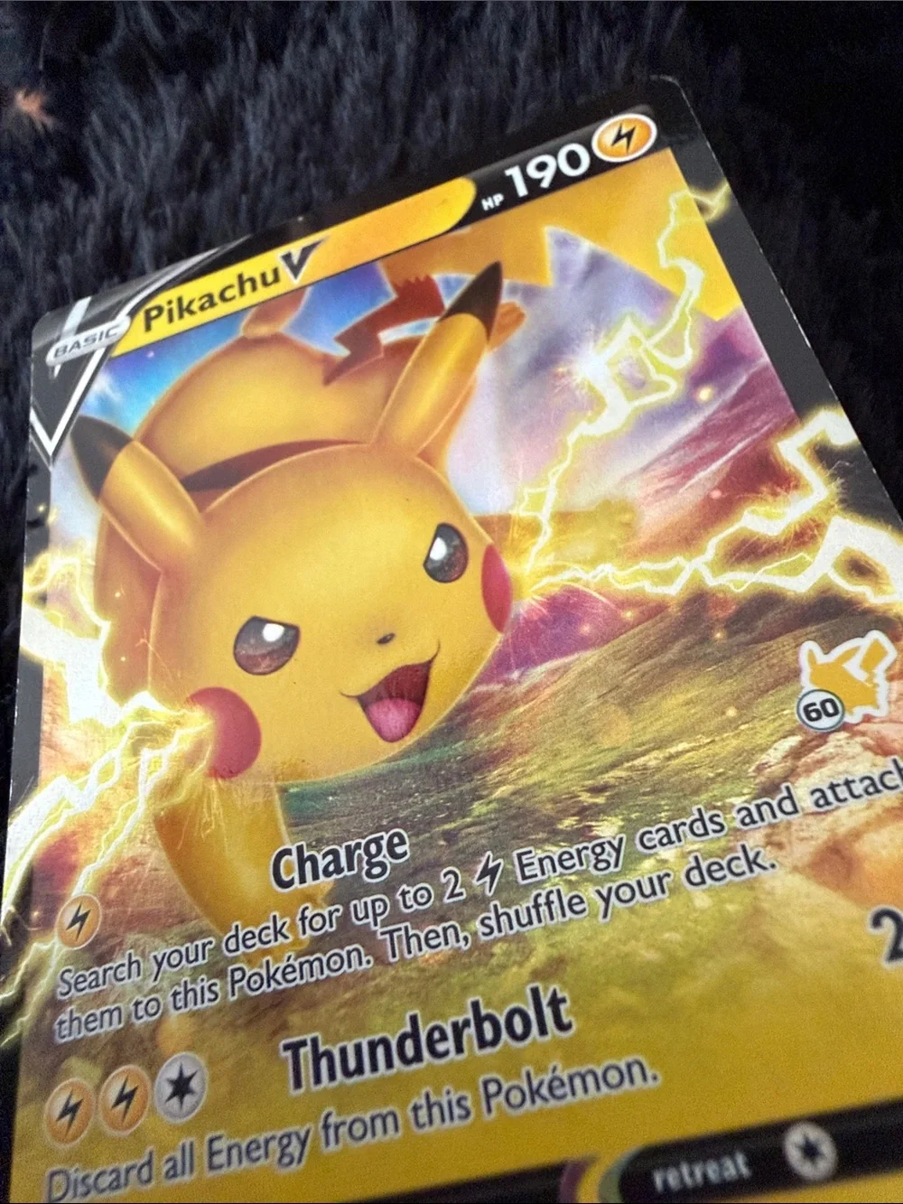 Pokemon Pikachu V Yellow Lightning Trading Card
